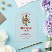 White Red Christmas Nutcracker Weihnachts-Party Acryleinladungen (Insitu (Hochzeit))