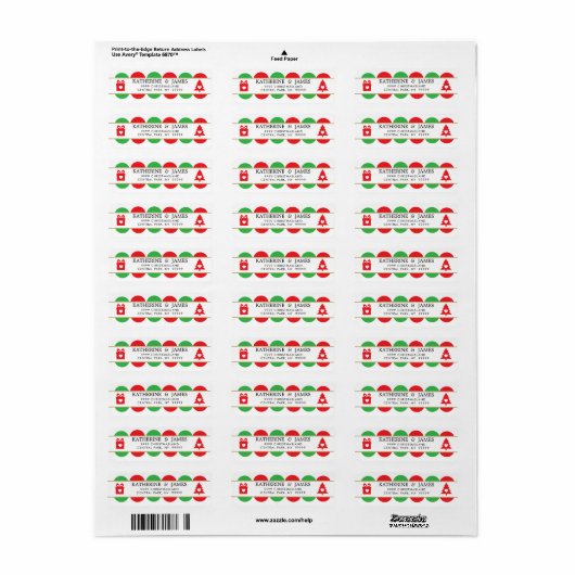 White Red Christmas Red Baubles Gold Lines elegant (Vorne)