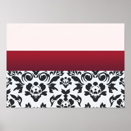 White Red Damask Special Poster (Vorne)