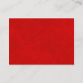 White Red Floral Mini Wedding Gift Registry Begleitkarte (Rückseite)