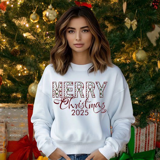 White Red Frory Christmas 2025 Long Sleeve T - Shi Sweatshirt