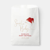 White Red Gold Santa Hat Christmas Santa Baby  Geschenktütchen (Vorderseite)