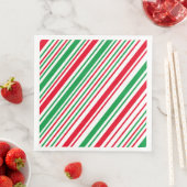 White Red Green Christmas Strip Serviette (Beispiel)
