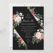 White Red Green Holiday Weihnachten Brautparty Einladung (Vorderseite)