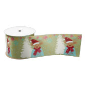 White Red Green Niedlich Rentier Snow Weihnachtsba Satinband (Spule)