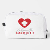 White Red Heart Bachelorette Hangover Kit Waschbeutel (Vorderseite)