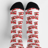 White red ho ho ho ho santa Weihnachten Socken (Oben)