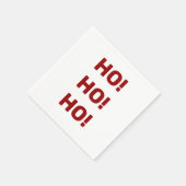 White Red Ho Ho Ho Weihnachtsferien Typografie Serviette (Ecke)