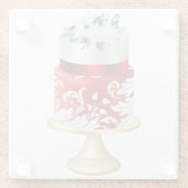 WHITE & RED HOLIDAY CHRISTMAS CAKE GLASUNTERSETZER (Rückseite)