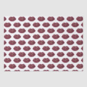 White Red Lips Kisses Seidenpapier (Vorderseite)