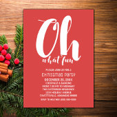 White Red Oh What Fun Holiday Party Einladung