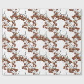 White Red Peppercorns gift wrapping paper Geschenkpapier (Flach)