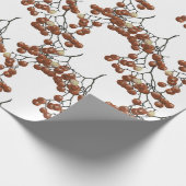 White Red Peppercorns gift wrapping paper Geschenkpapier (Ecke)