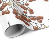 White Red Peppercorns gift wrapping paper Geschenkpapier (Rolleneckpunkt)
