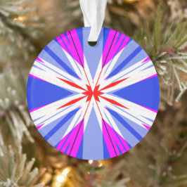 White Red Pink Blue Weihnachten Sternexplosion Sta Ornament