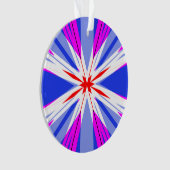 White Red Pink Blue Weihnachten Sternexplosion Sta Ornament (Vorderseite)