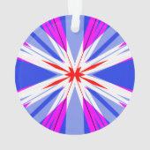 White Red Pink Blue Weihnachten Sternexplosion Sta Ornament (Rückseite)