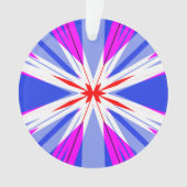 White Red Pink Blue Weihnachten Sternexplosion Sta Ornament (Vorderseite)