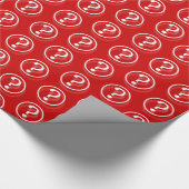 White Red Question Marks Geschenkpapier (Ecke)