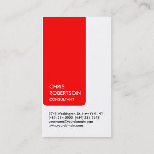White Red Strip Attraktive Charm Business Card Visitenkarte