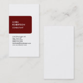 White Red Strip Attraktive Charming Business Card Visitenkarte (Vorne/Hinten)