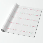 White Red Trendy Handwriting Schlicht Creative Mod Geschenkpapier (Ungerollt)