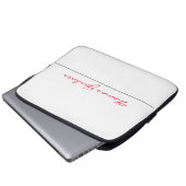 White Red Trendy Handwriting Schlicht Creative Mod Laptopschutzhülle (Vorne Knopf)