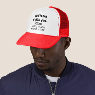 White & Red Trucker Hat kundenspezifische Geschenk Truckerkappe