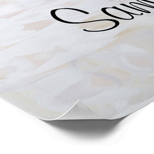 White Reflections Begrüßungszeichen Poster (Ecke)