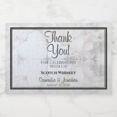 White Reflections Danke Wedding Mini Alkoholflaschenetikett (Einzelnes Label)