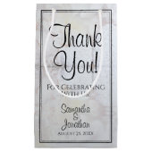 White Reflections Hochzeit Vielen Dank Geschenk Ta Kleine Geschenktüte (Vorderseite)