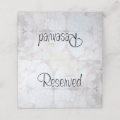 White Reflections Hochzeitreservierte Platzkarten (Außenseite Aufgefaltet)