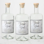 White Reflections Vielen Dank für Ihre Hochzeit Alkoholflaschenetikett (Flaschen)
