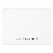White Registration Desk Tischdecke (Vorderseite (Horizontal))