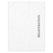 White Registration Desk Tischdecke (Vorderseite)