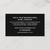 White Removal Van, Removal Company Visitenkarte (Rückseite)