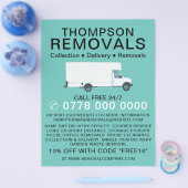 White Removal Van, Umzugsfirmenwerbung Flyer (Einzeln)