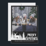 White Rentier Chalkboard Frohe Weihnachtsfeier Fot Feiertagskarte<br><div class="desc">White Rentier Chalkboard Frohe Weihnachtsfeier Foto</div>