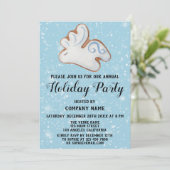 White Rentier Cookie Snow Company Holiday Party Einladung (Stehend Vorderseite)