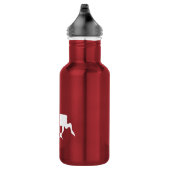 White Rentier/Kariou-Silhouette Edelstahlflasche (Rechts)