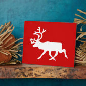 White Rentier/Kariou-Silhouette Fotoplatte (Seite)