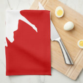 White Rentier/Kariou-Silhouette Geschirrtuch (Viertel Falte)