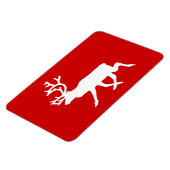 White Rentier/Kariou-Silhouette Magnet (Linke Seite)