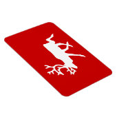 White Rentier/Kariou-Silhouette Magnet (Rechte Seite)