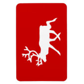 White Rentier/Kariou-Silhouette Magnet (Vertikal)