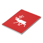 White Rentier/Kariou-Silhouette Notizblock (Rotiert)