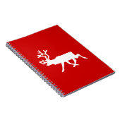 White Rentier/Kariou-Silhouette Notizblock (Rechte Seite)