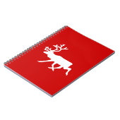 White Rentier/Kariou-Silhouette Notizblock (Linke Seite)