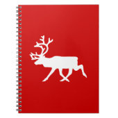 White Rentier/Kariou-Silhouette Notizblock (Vorderseite)