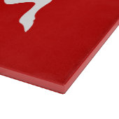 White Rentier/Kariou-Silhouette Schneidebrett (Ecke)